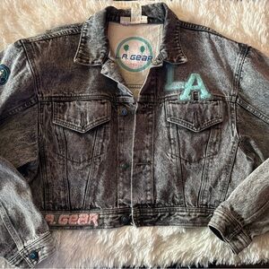 LA Gear Cropped Denim Jacket